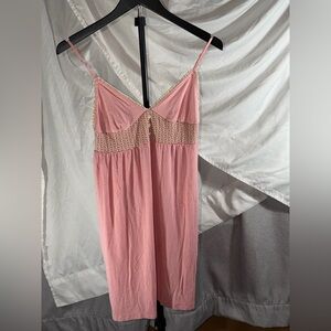 Old Navy Pink and Cream Chemise Size Small